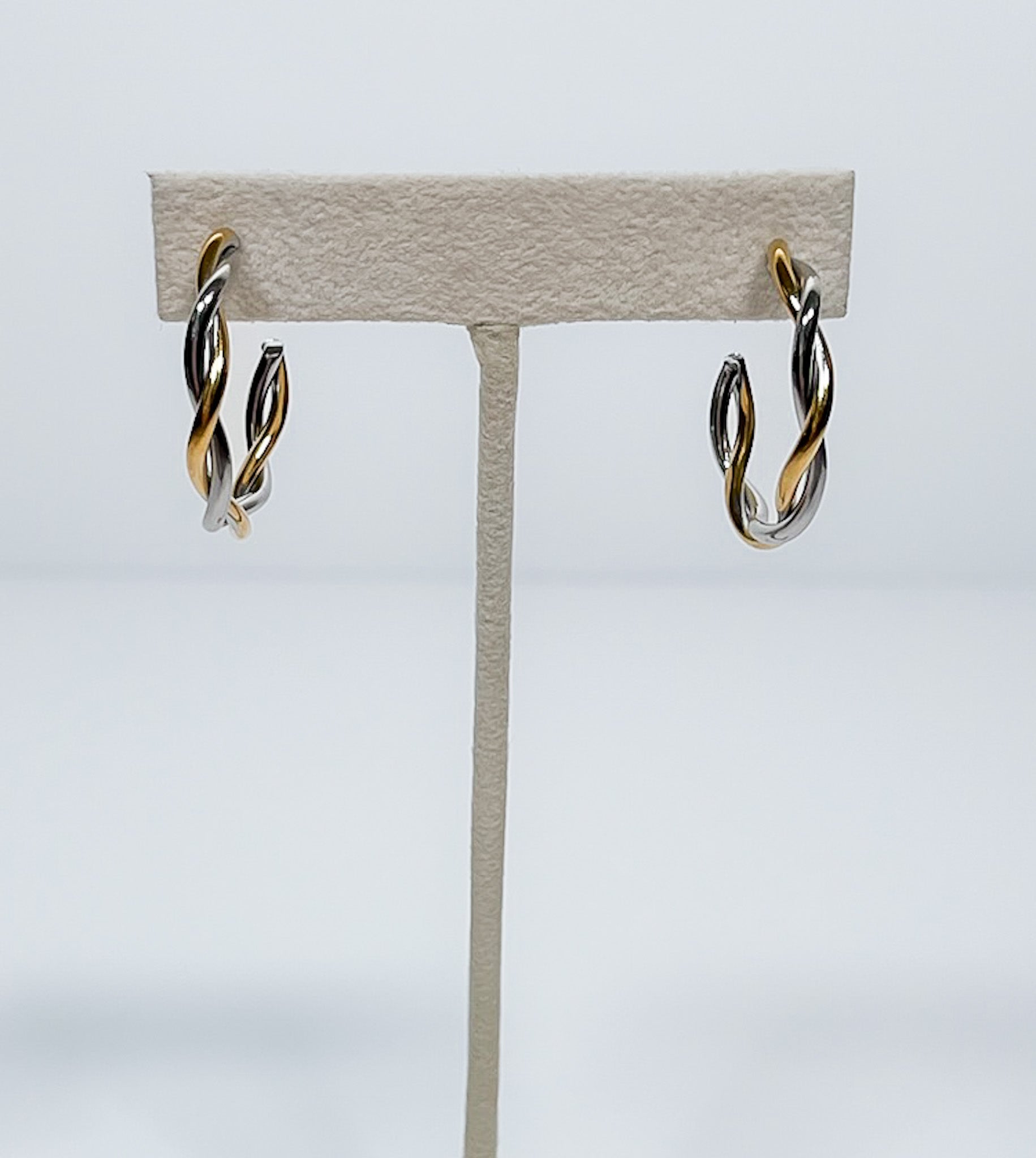 Paulette Two Tone Twist Hoops