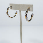 Paulette Two Tone Twist Hoops