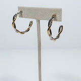 Paulette Two Tone Twist Hoops