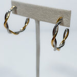 Paulette Two Tone Twist Hoops
