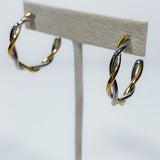 Paulette Two Tone Twist Hoops