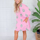 Paulson Pink + Green Mini Dress Entro