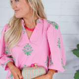 Paulson Pink + Green Mini Dress Entro