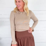 Paulson Beige Ruffle Sweater Compania Fantastica