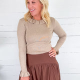 Paulson Beige Ruffle Sweater Compania Fantastica
