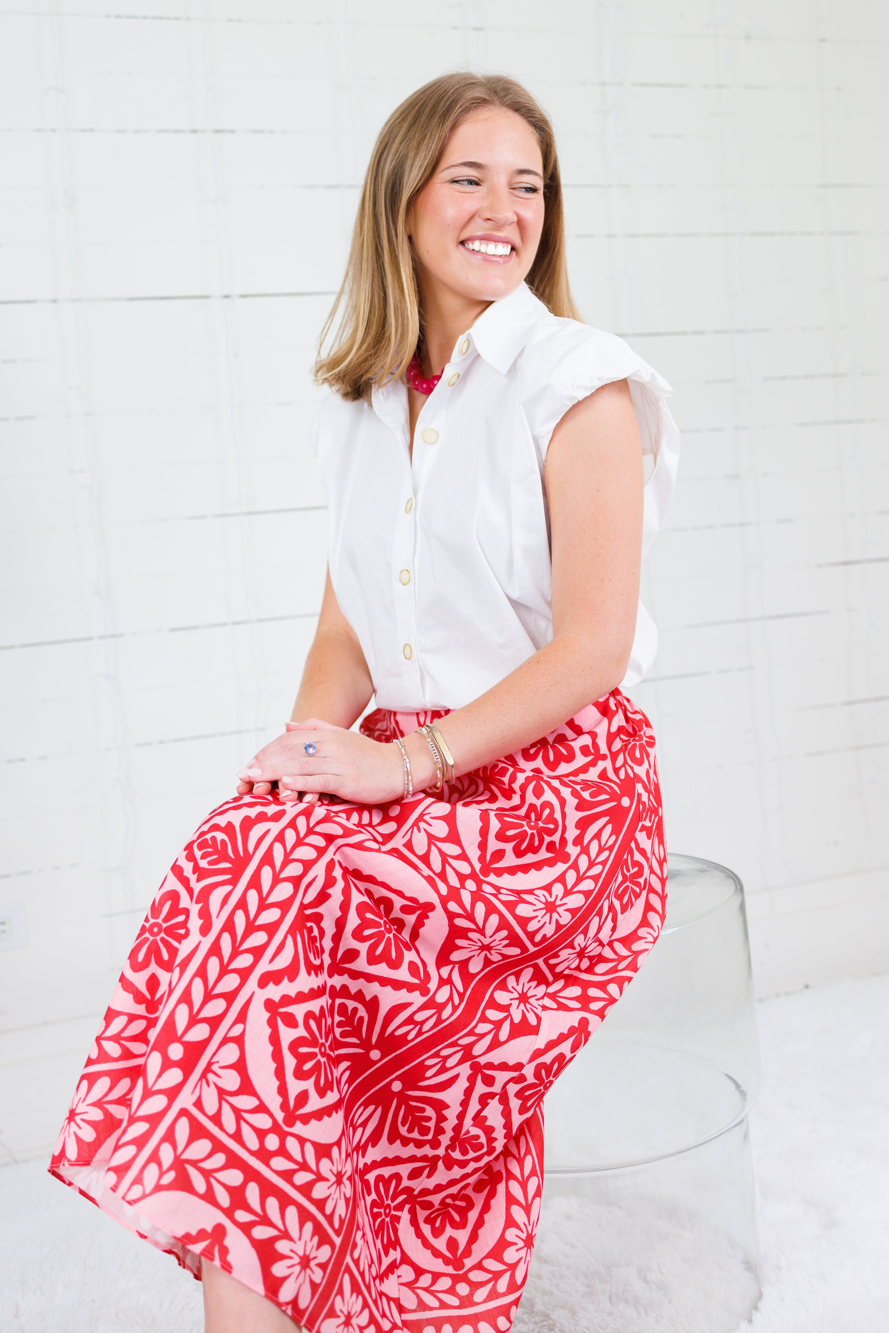Penny Pink + Raspberry Maxi Skirt