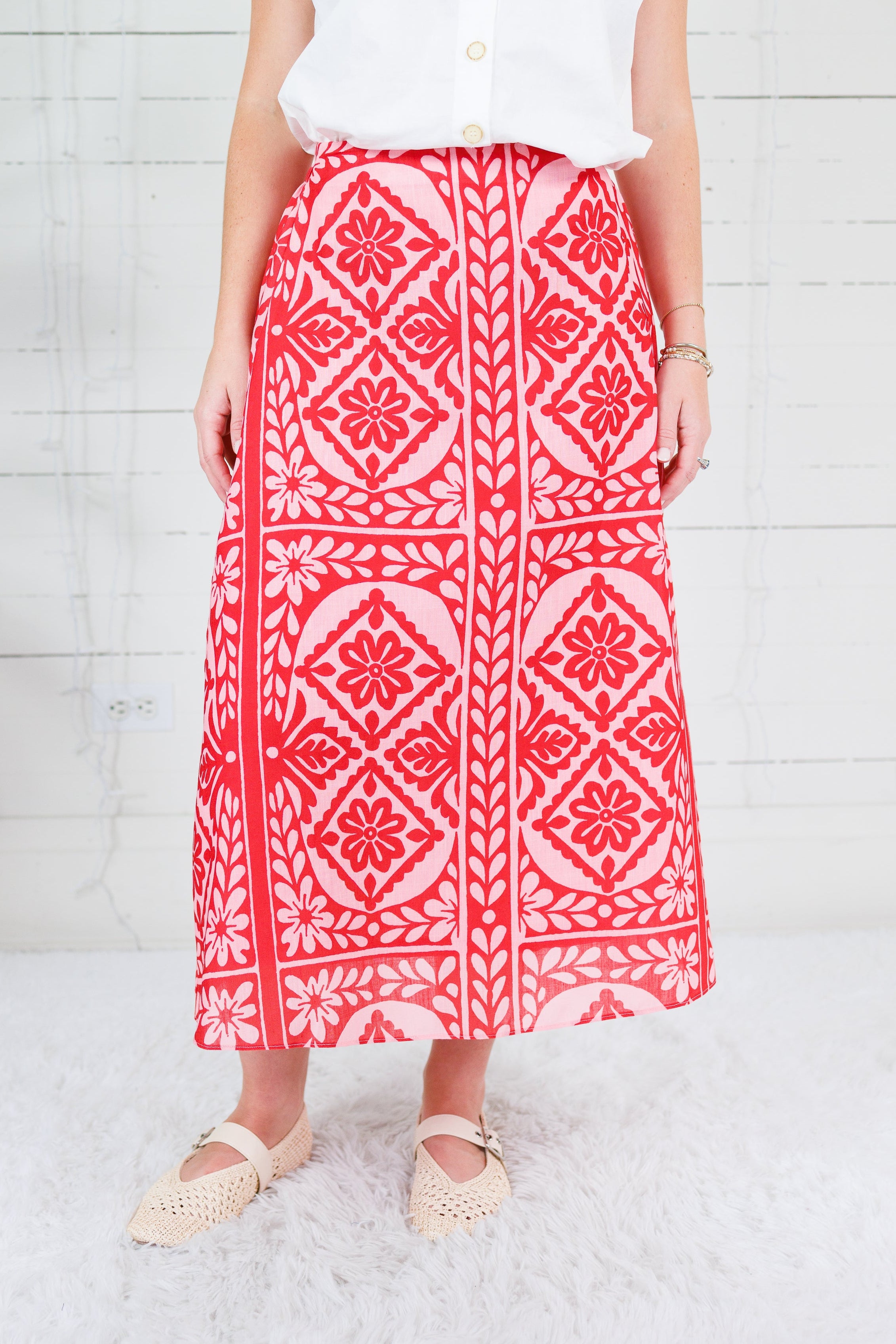 Penny Pink + Raspberry Maxi Skirt