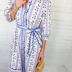 Percy Blue Floral Maxi Dress Entro