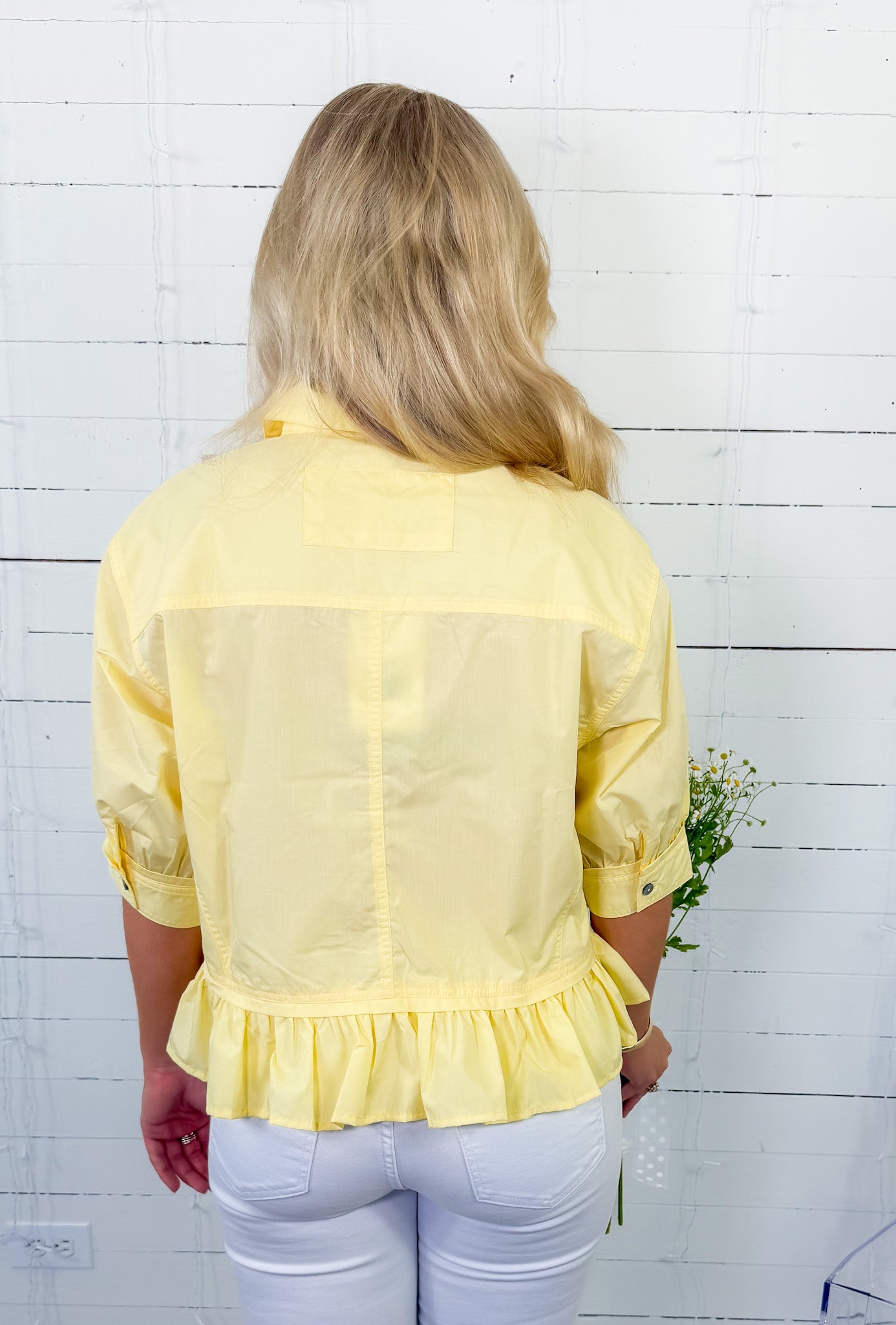 Perkins Sunny Yellow Flounce Top Entro