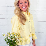 Perkins Sunny Yellow Flounce Top Entro