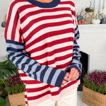 Persan Rose Stripe Sweater FRNCH