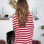 Persan Rose Stripe Sweater FRNCH