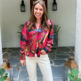 Phoebe Jungle Floral Top Alden Adair 