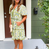 Phoebe Olive Sundial Mini Dress THML