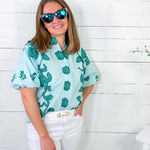 Phyllis Jade Floral Top Umgee