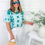 Phyllis Jade Floral Top Umgee