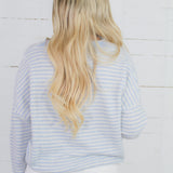 Piper Light Blue Mini Stripe Cardigan Things Between
