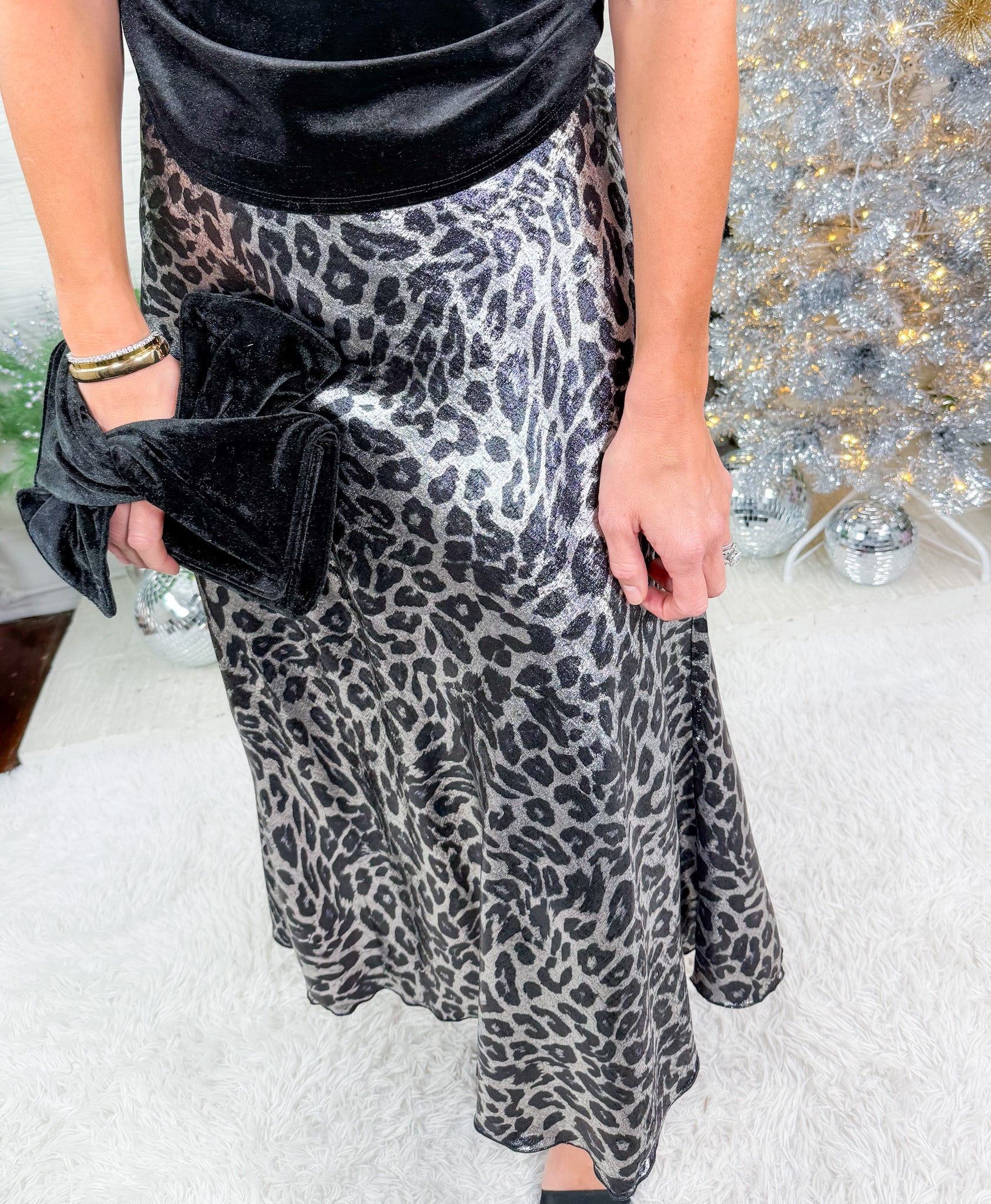 Piston Dark Grey + Metallic Slip Skirt Molly Bracken