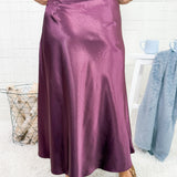 Piston Eggplant Silky Slip Skirt Molly Bracken