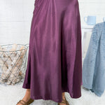 Piston Eggplant Silky Slip Skirt Molly Bracken