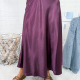 Piston Eggplant Silky Slip Skirt Molly Bracken