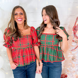 Plaid Baby Doll Top