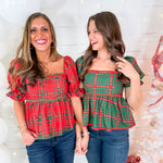 Plaid Baby Doll Top