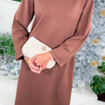 Plato Coffee Maxi Sweater Dress Entro