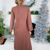Plato Coffee Maxi Sweater Dress Entro