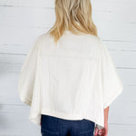 Plunkett Ecru Poncho Denim Jacket Entro