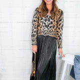 Poet's Black Silky Maxi Skirt