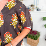 Polly Chocolate Fleur Top THML