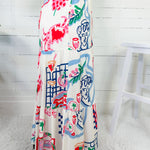 Polly Coastal Sketch Maxi Skirt Skies Are Blue