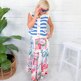 Polly Coastal Sketch Maxi Skirt Skies Are Blue