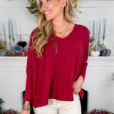 Polly Garnet Cozy Sweater PINCH