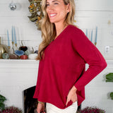 Polly Garnet Cozy Sweater PINCH