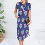 Polly Navy Floral Maxi Dress TCEC
