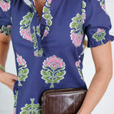 Polly Navy Floral Maxi Dress TCEC