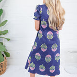 Polly Navy Floral Maxi Dress TCEC