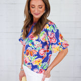 Ponce Royal Funky Floral Top