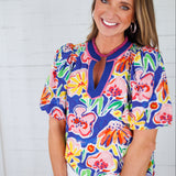 Ponce Royal Funky Floral Top