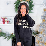 Pop, Clink + Fizz Black Sweater