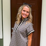 Poppy Black Tonal Monogram Pullover Top Emily Mccarthy