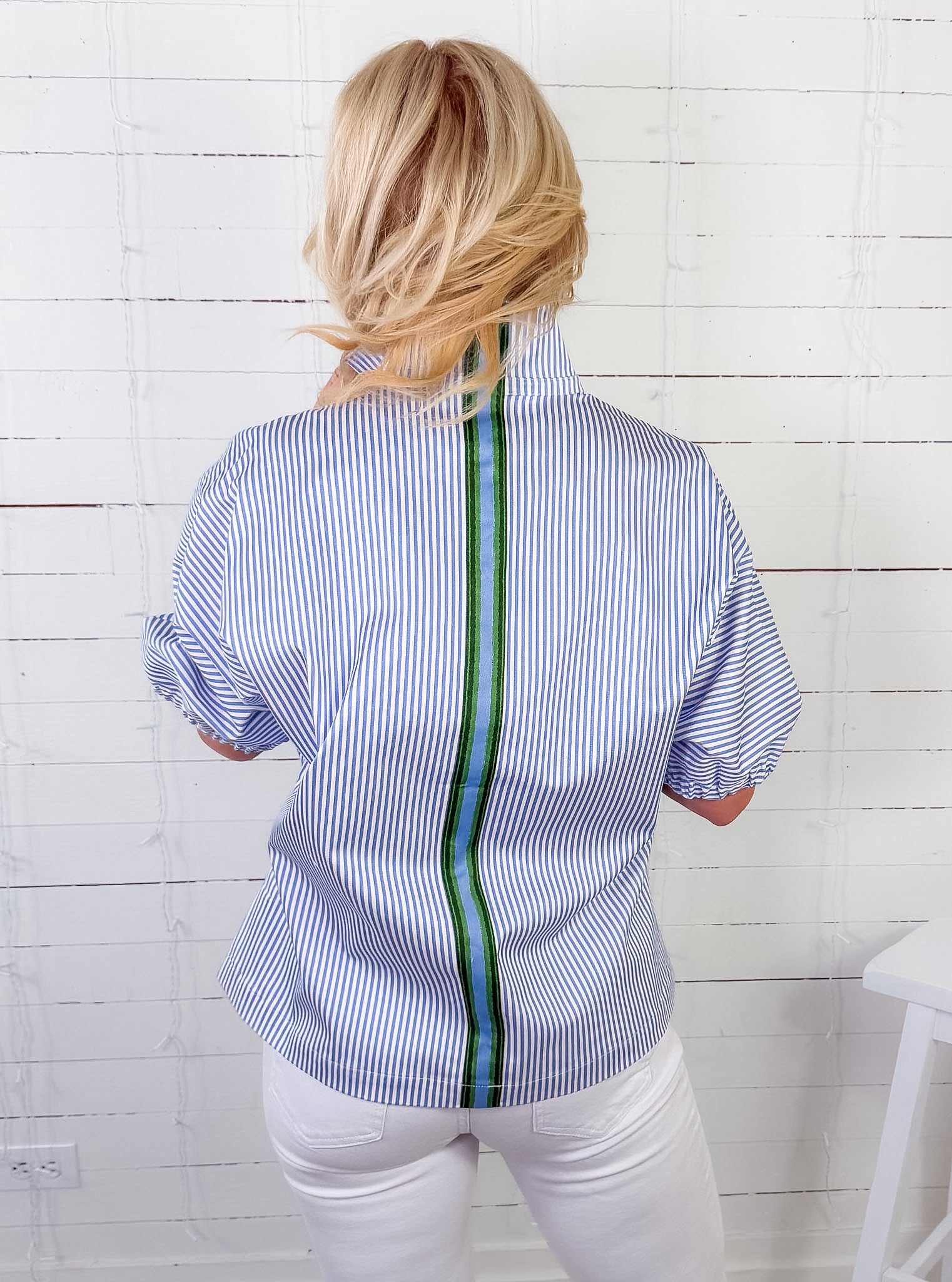 Poppy Grapemist Stripe Top Emily Mccarthy