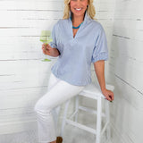 Poppy Grapemist Stripe Top Emily Mccarthy