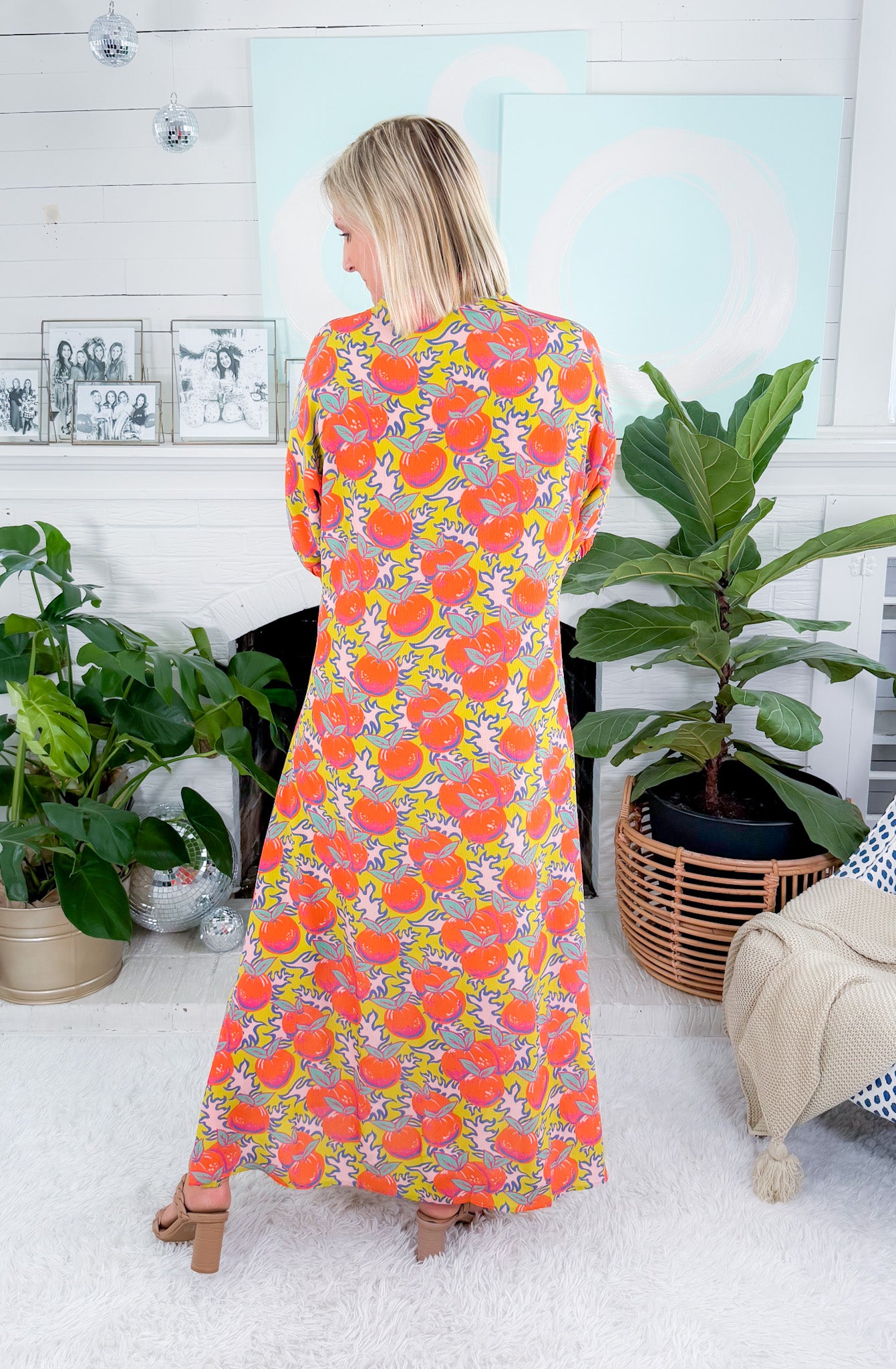 Poppy Silk Citrus Grove Maxi Dress Emily Mccarthy