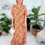Poppy Silk Citrus Grove Maxi Dress Emily Mccarthy