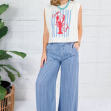 Poppy & Pine Ivory Cape Cod Lobster Sleeveless Tee Poppy & Pine