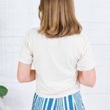 Poppy & Pine Ivory USA Patchwork Cropped Tee