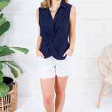 Preston White High Rise Shorts Kut
